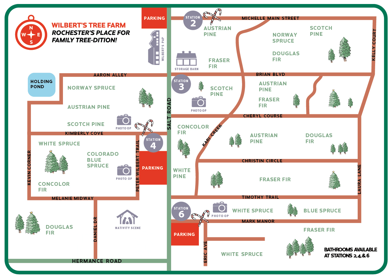 Wilbert's Christmas Tree Farm Map 2021