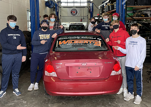 Wilbert’s U-Pull It Donates Car to Webster-Thomas High School Automotive Class